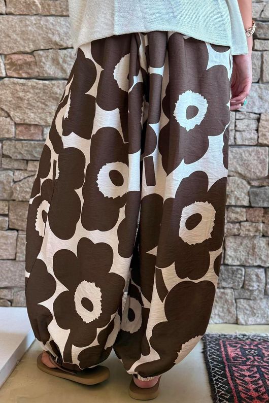 Carnaby Balloon Cuff Pant Chocolate & Calico